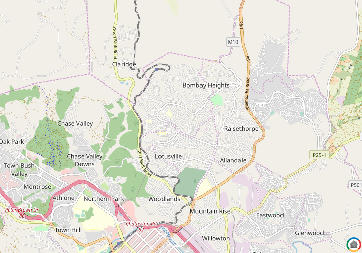 Map location of Northdale (PMB)